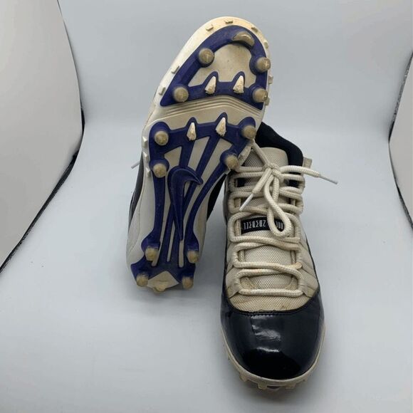 Nike Air Jordan 11 Retro TD Concord Football Cleats Size 9.5 NO‎ INSOLES main image 10